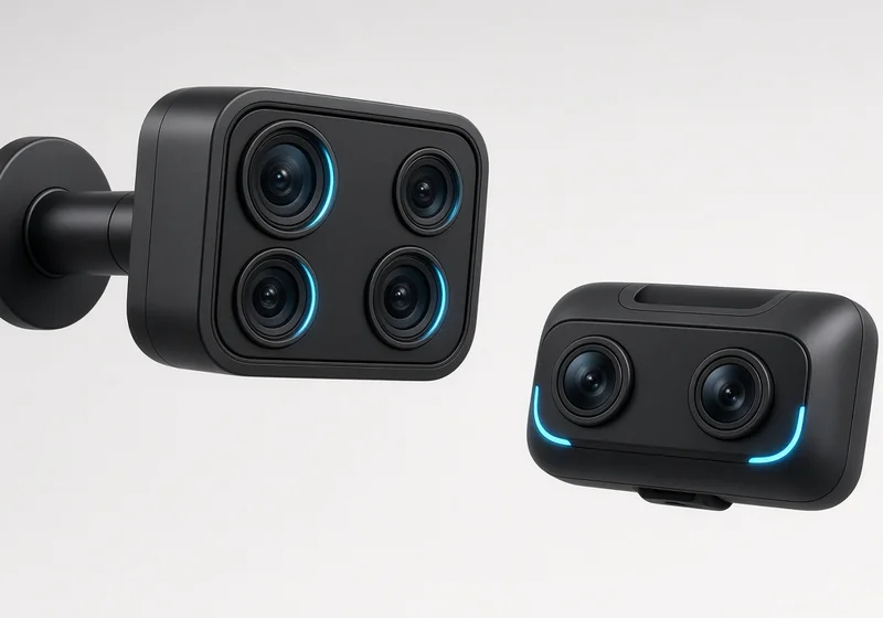 School bus camera set with multi-lens cameras